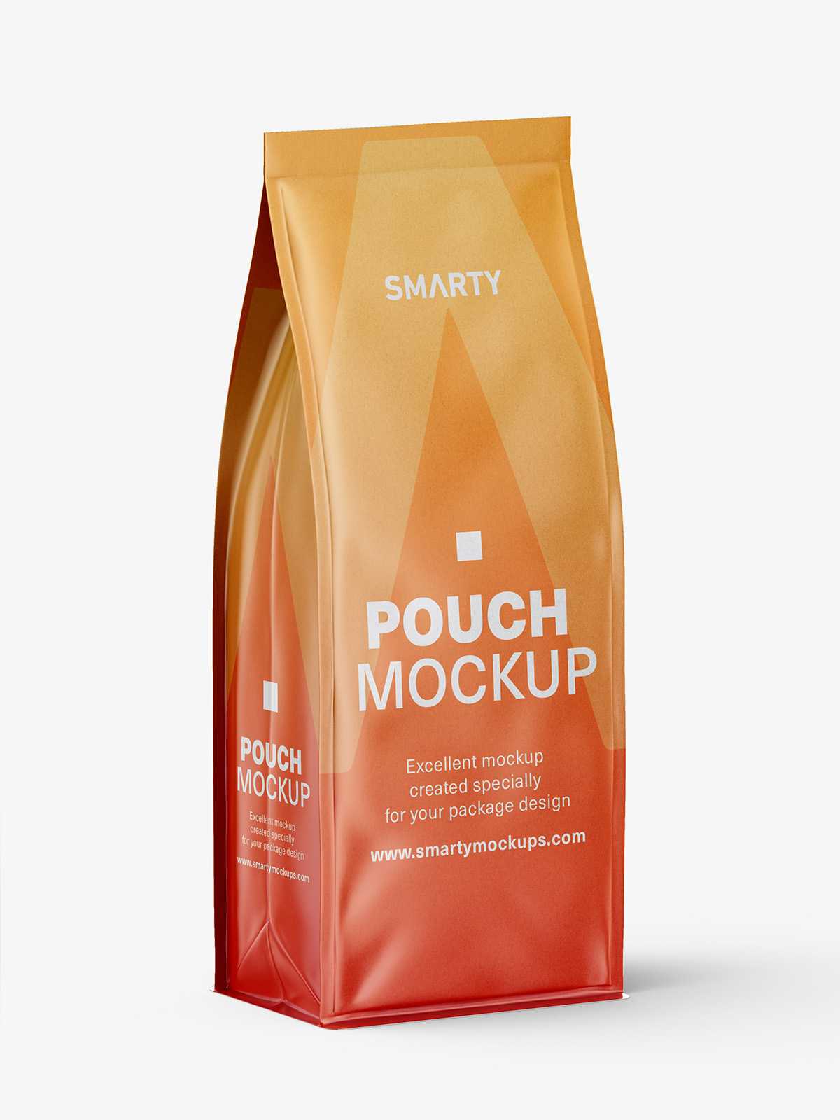 Flat bottom pouch mockup / matt