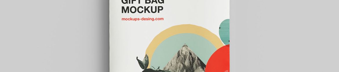 Flat gift bag mockup