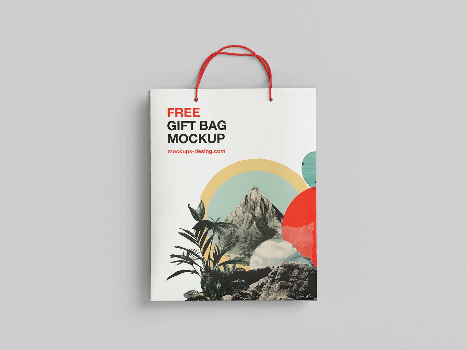 Flat gift bag mockup