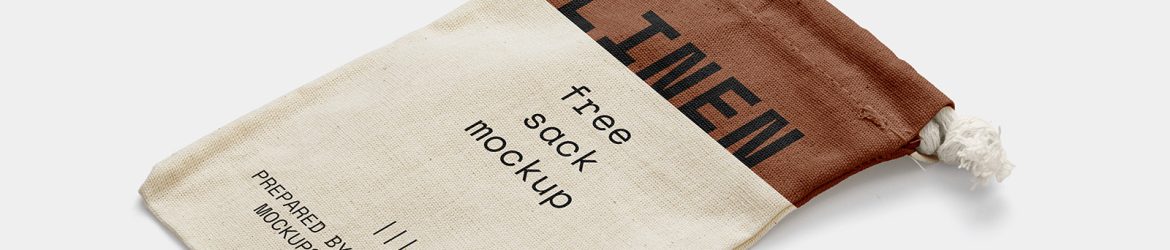 Flat linen sack mockup