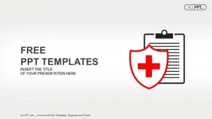 Flat medical icon medical history on a white background PowerPoint Templates