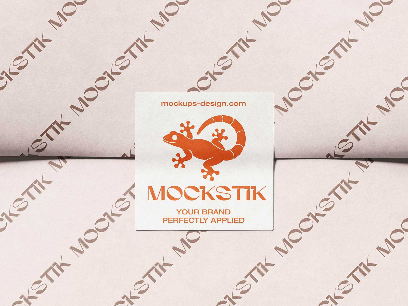 Flat square sticker mockup