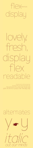 Flex Display Fonts