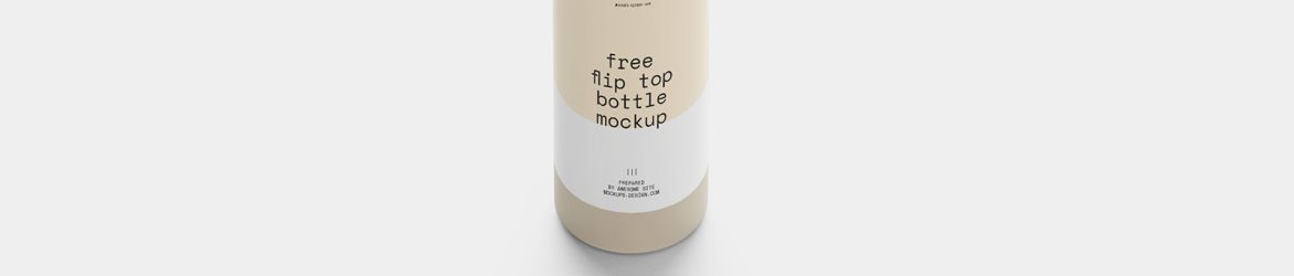 Flip top bottle mockup