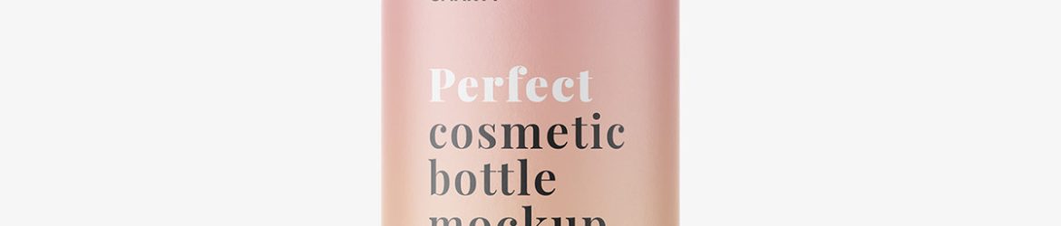 Flip top bottle mockup / amber