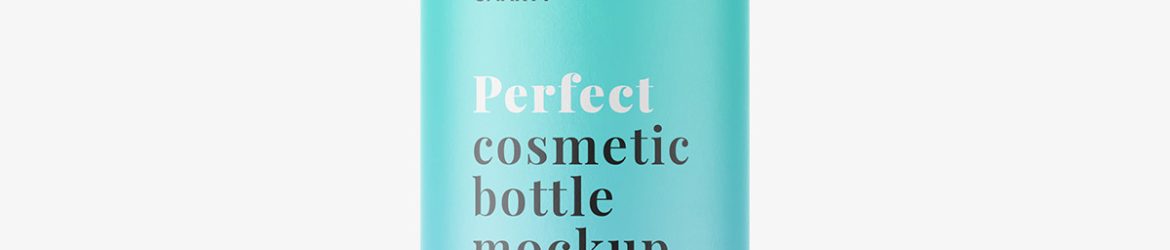 Flip top bottle mockup / clear