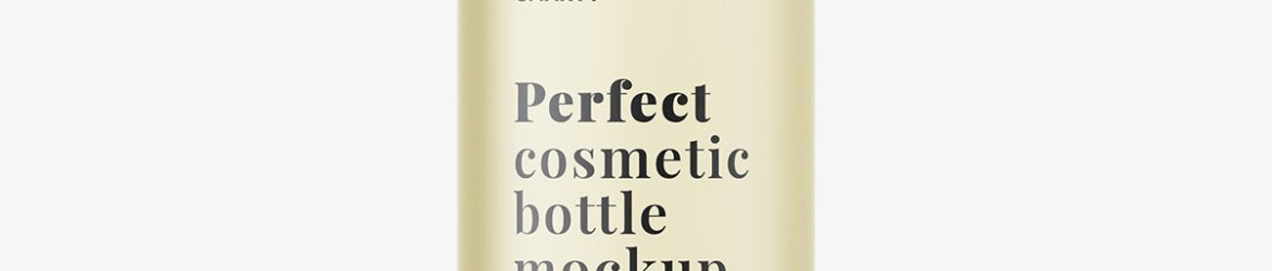 Flip top bottle mockup / frosted