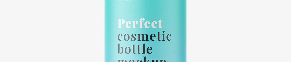 Flip top bottle mockup / glossy
