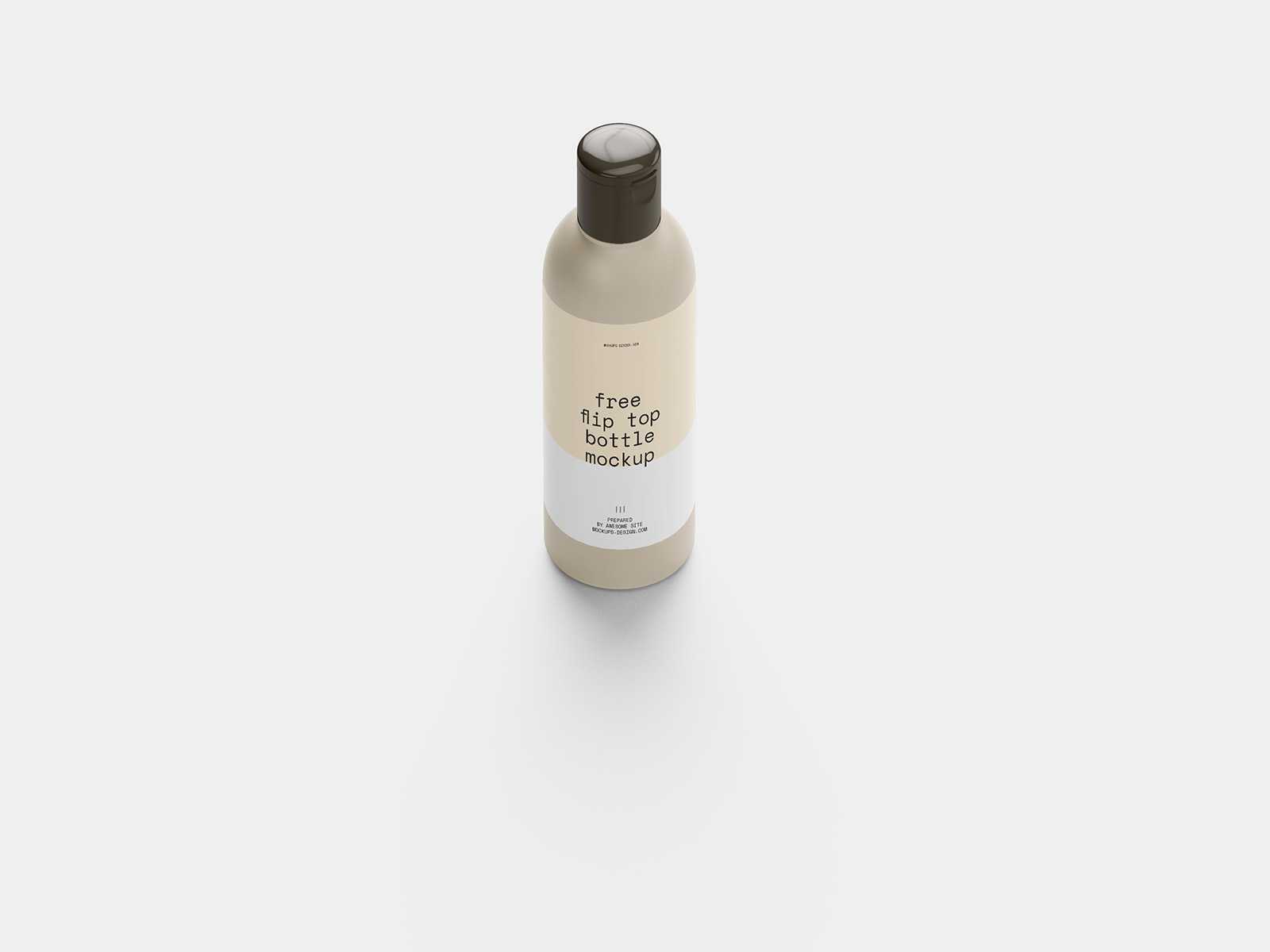Flip top bottle mockup