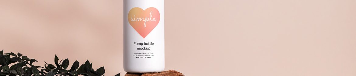 Flip top bottle on the rock mockup