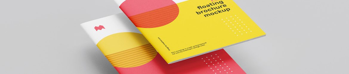 Floating A4 brochure mockup Floating A4 brochure mockup