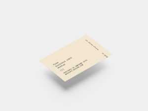 Floating business card