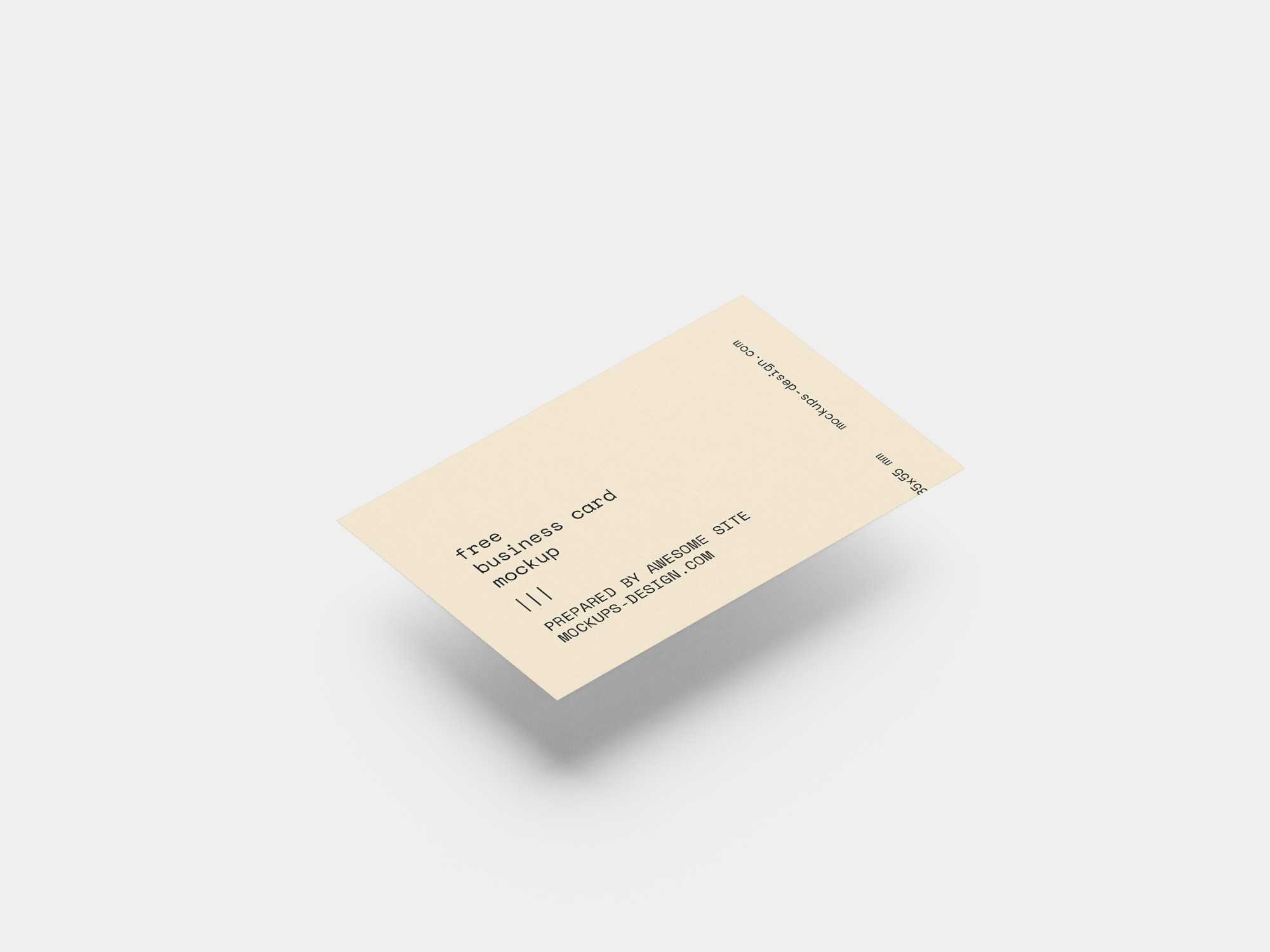 Floating business card