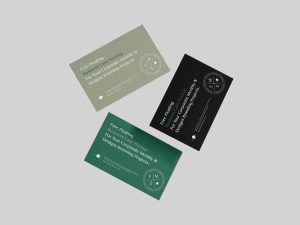 Floating Business Cards Mockup