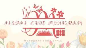 Floral Cute Monogram Font › Fontesk