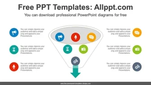 Flow Circles Funnel PowerPoint Diagram