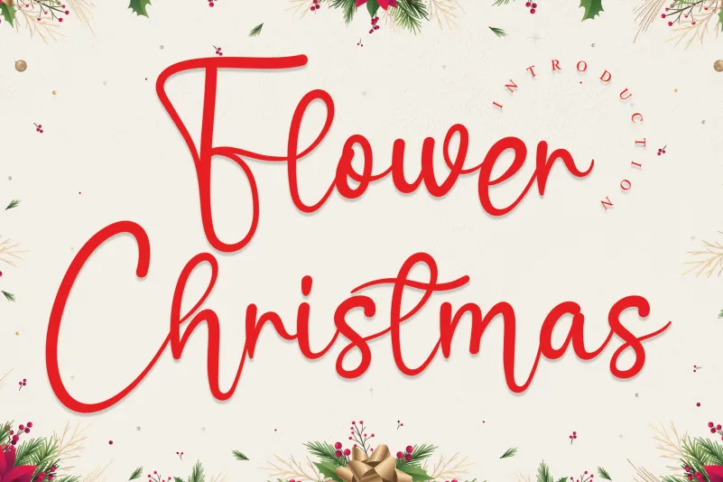 Flower Christmas Script Font