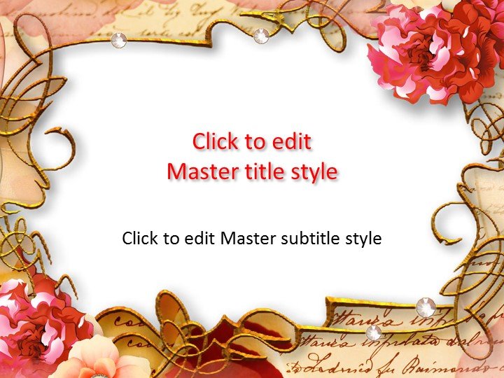 Flower Frame PowerPoint Template