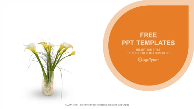 Flowers In Vase-Nature PowerPoint Templates