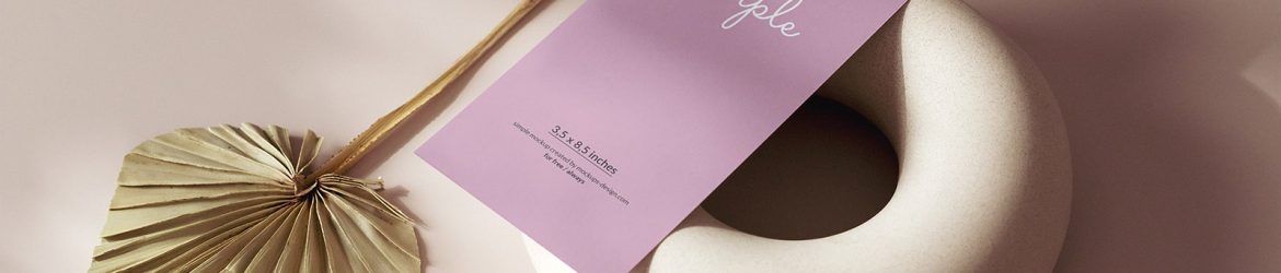 Flyer on a vase mockup