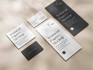 Flyers with business card mockup