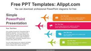 Flying Airplane Banner PowerPoint Diagram