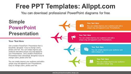 Flying Airplane Banner PowerPoint Diagram
