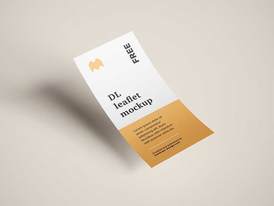 Flying DL leaflets mockup