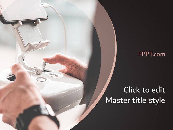 Flying Drone PowerPoint Template