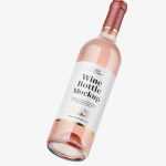 Flying pink wine bottle mockup - Free PSD Download Flying pink wine bottle mockup