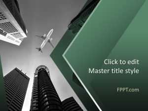 Flying Plane PowerPoint Template