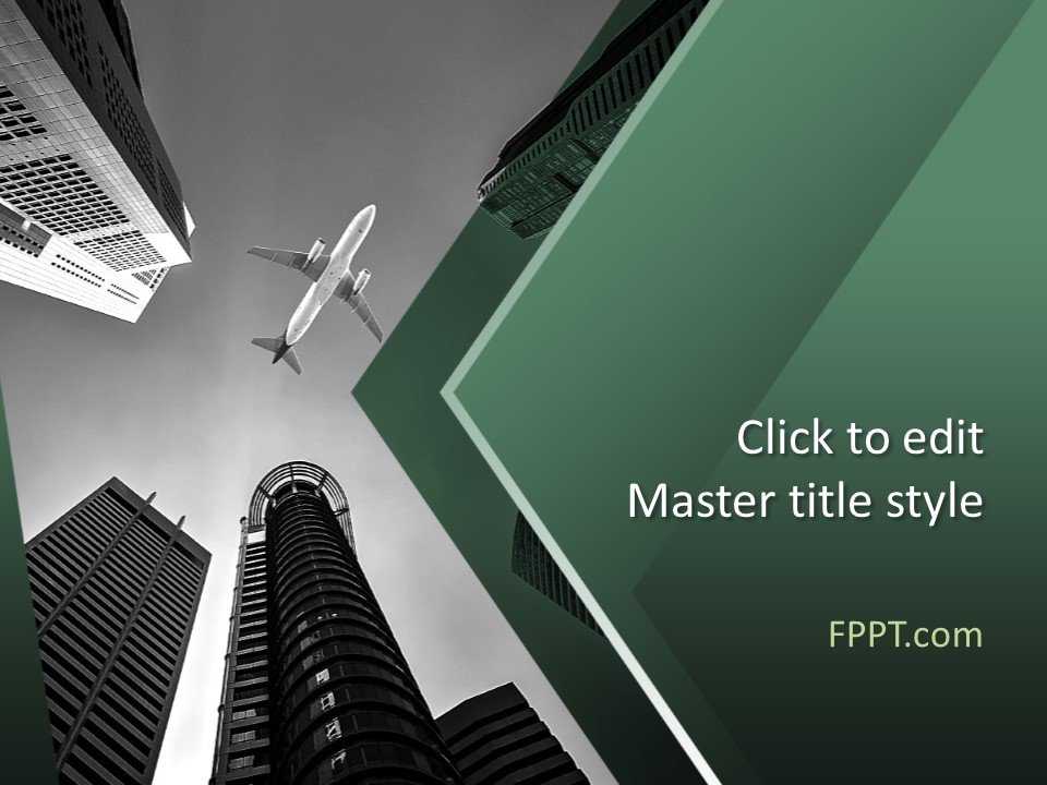 Flying Plane PowerPoint Template