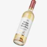 Flying white wine bottle mockup - Free PSD Download Flying white wine bottle mockup