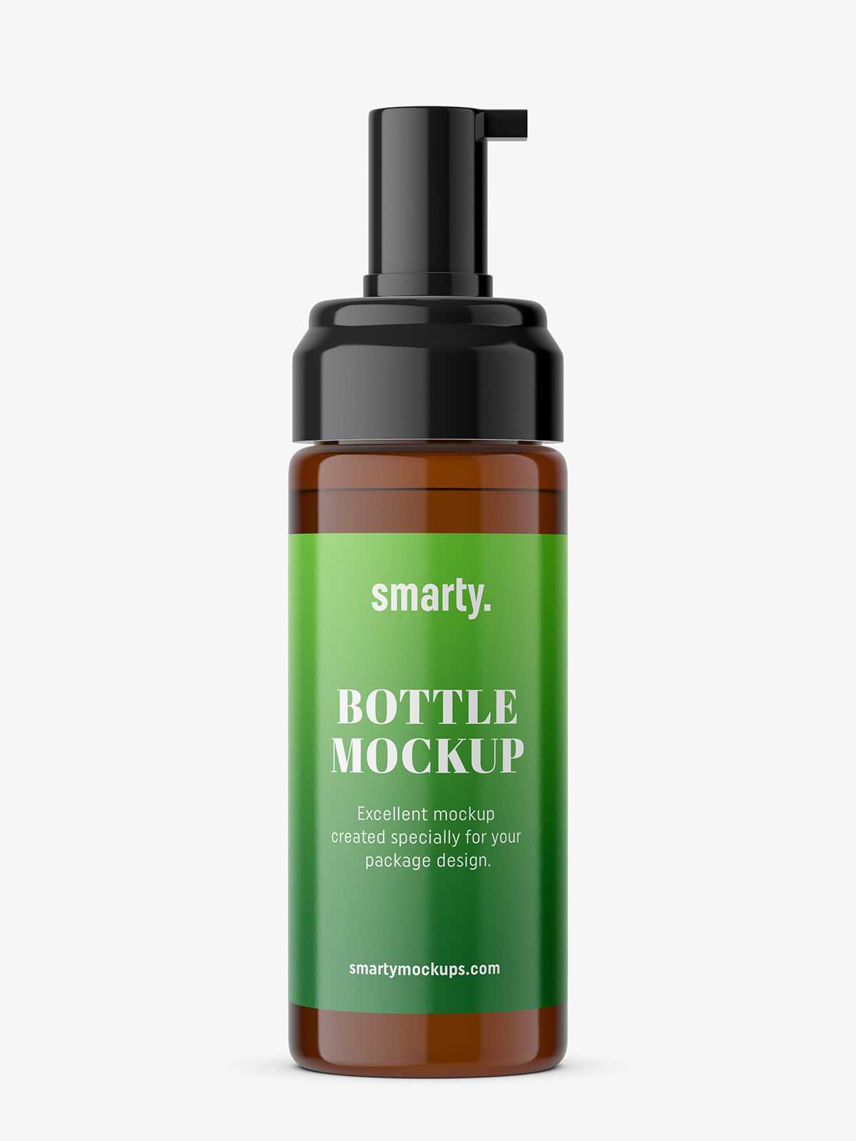 Foam bottle mockup / Amber