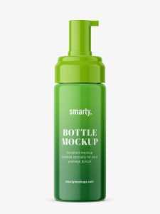 Foam bottle mockup / plastic
