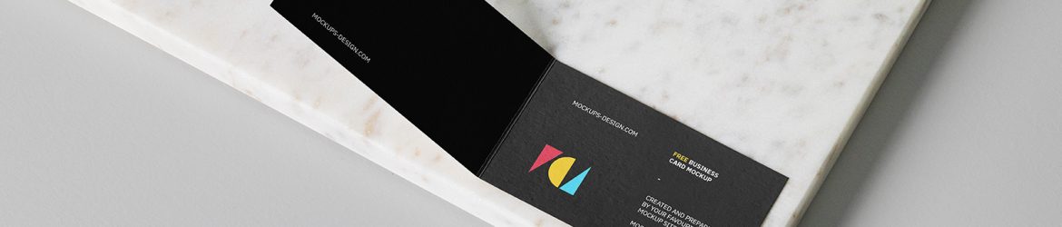 Folded business card mockup - Instant Download