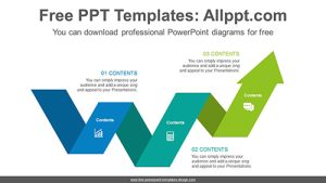 Folded Ribbon PowerPoint Diagram