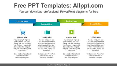 Folded ribbon progress PowerPoint Diagram Template