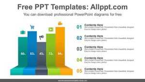 Folded Rising Ribbon PowerPoint Diagram