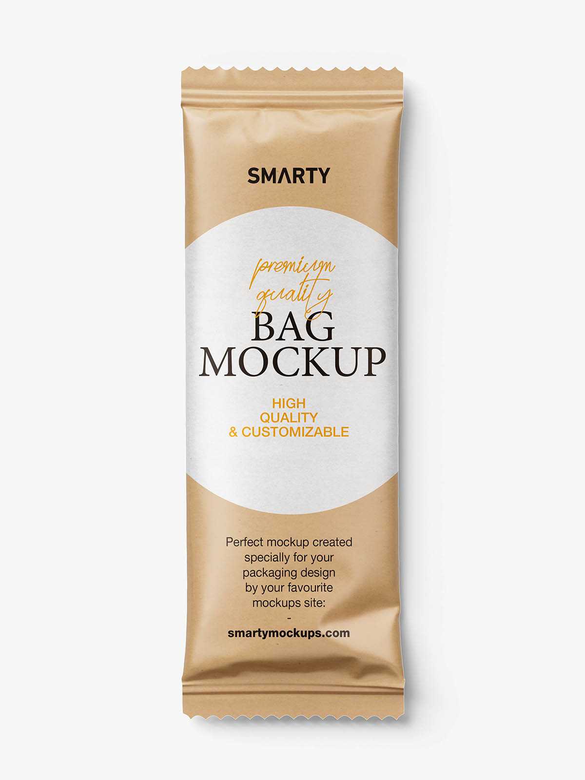 Food bag mockup / kraft paper