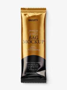 Food bag mockup / metallic