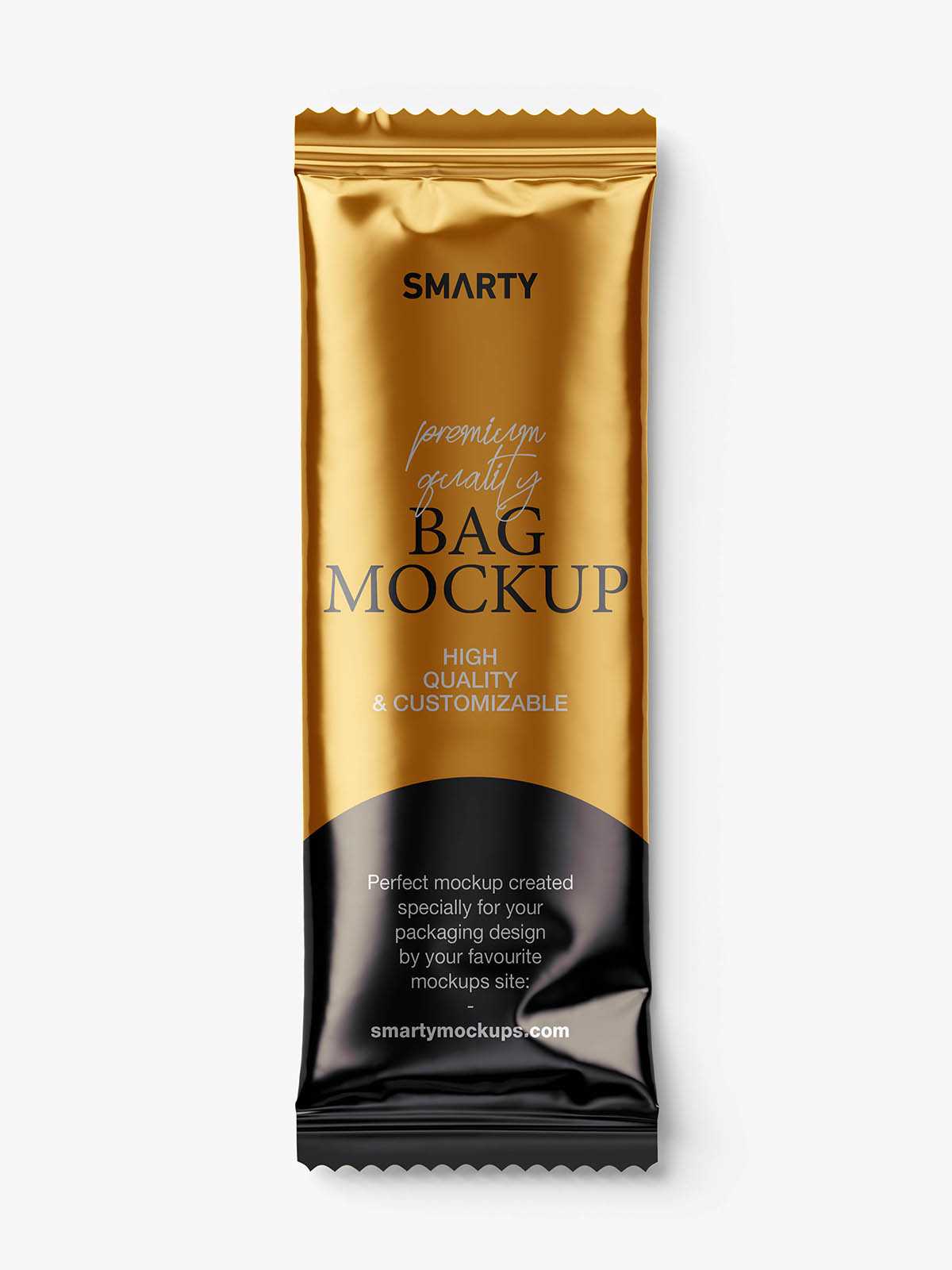 Food bag mockup / metallic