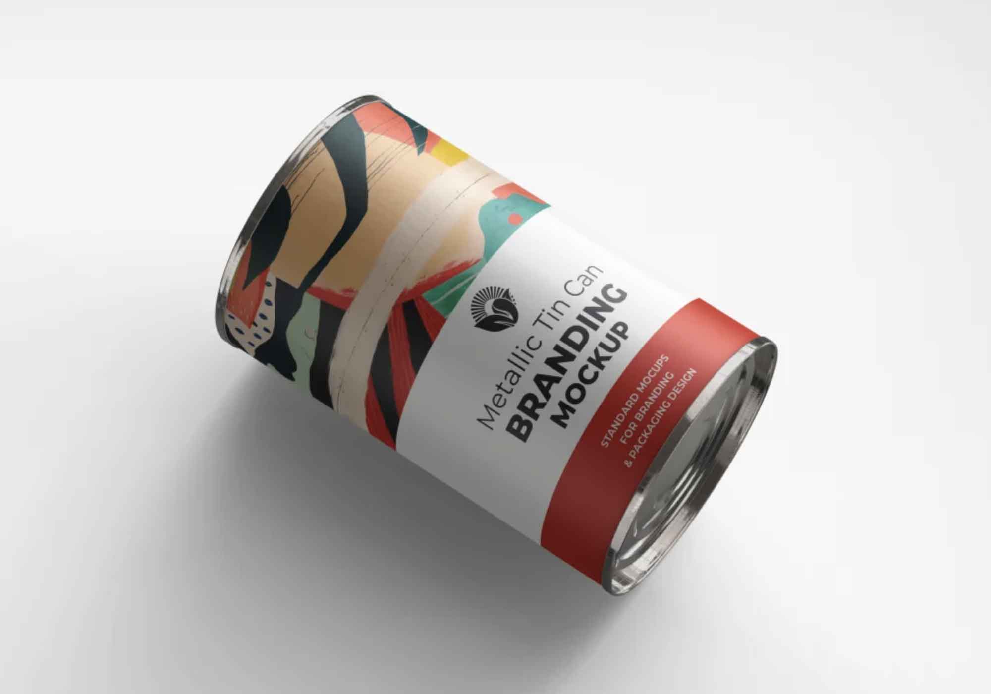 Food Can Container Mockup (PSD)