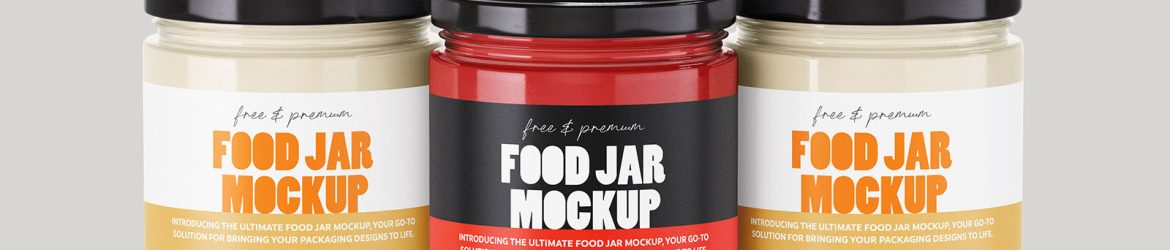 Food jar mockup