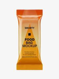 Food pouch mockup / glossy