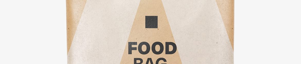 Food pouch mockup / kraft paper