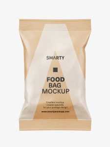 Food pouch mockup / kraft paper