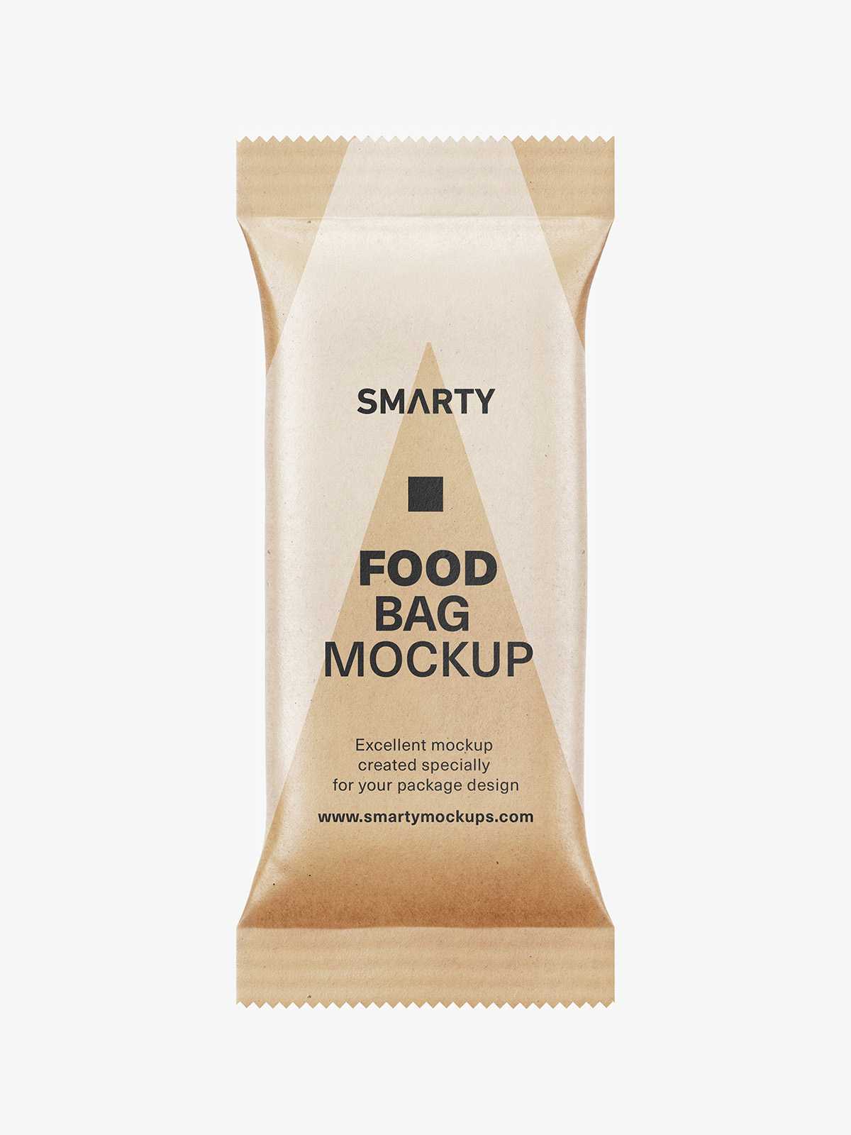 Food pouch mockup / kraft paper