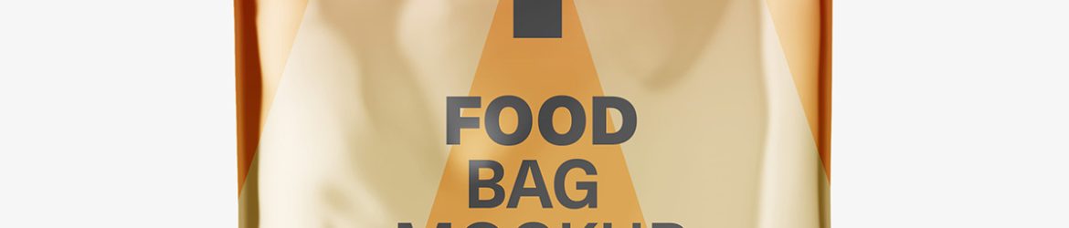 Food pouch mockup / metallic