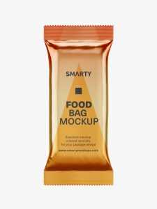 Food pouch mockup / metallic